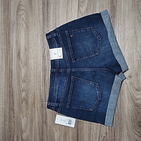 true craft Denim Mid-Rise Shorty Stretch Blue Jean Shorts 3" Inseam Women's 10 - Picture 2 of 16